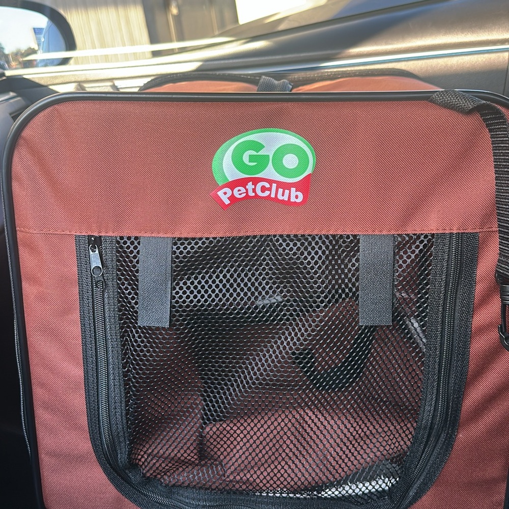 Brown Pet Carrier Bed - Portable Dog Bedding